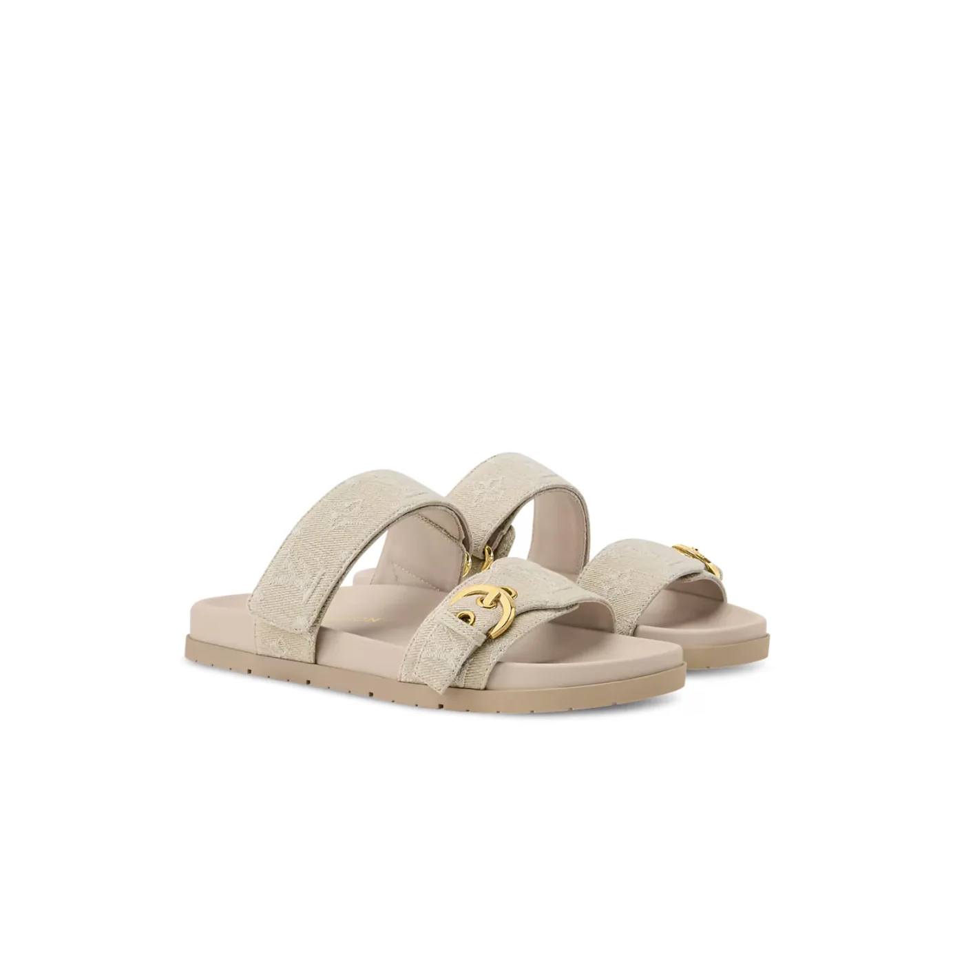 Louis Vuitton Bom Dia Comfort Mules Greige 1AJPGX Louis Vuitton Bom Dia Comfort Mules Greige 1AJPGX