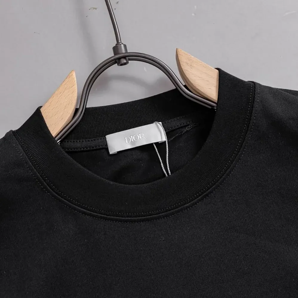 Dior Reverse T-Shirt Relaxed Fit Black Cotton Jersey for Men