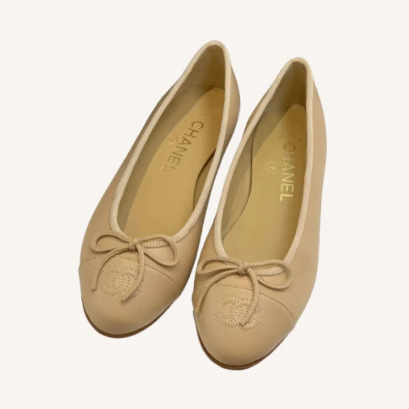 Chanel Ballet Flats Cream Chanel Ballet Flats Cream