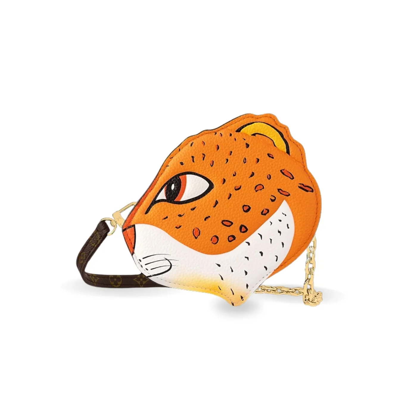 Louis Vuitton Wallet On Chain Leopard Orange / Louis Vuitton Wallet On Chain Leopard Orange /