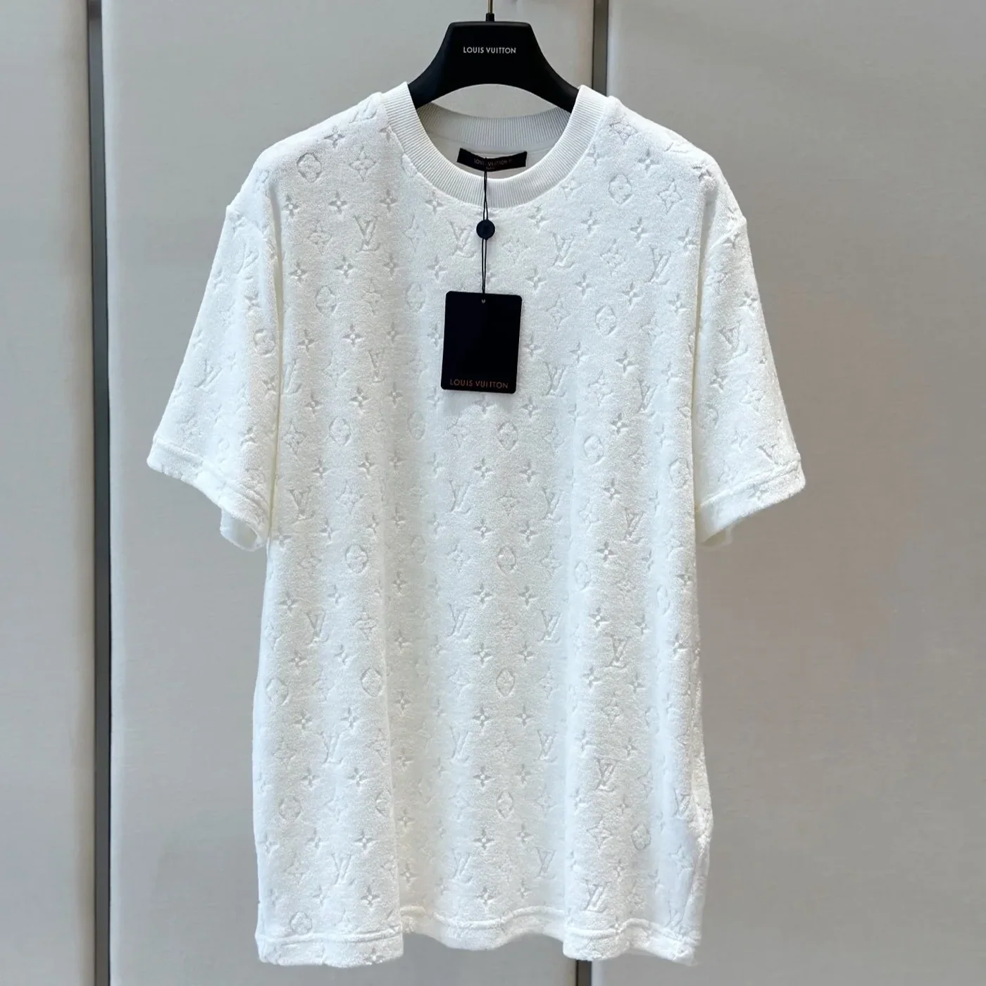 Louis Vuitton Monogram Toweling Effect T in Shirt White Louis Vuitton Monogram Toweling Effect T in Shirt White