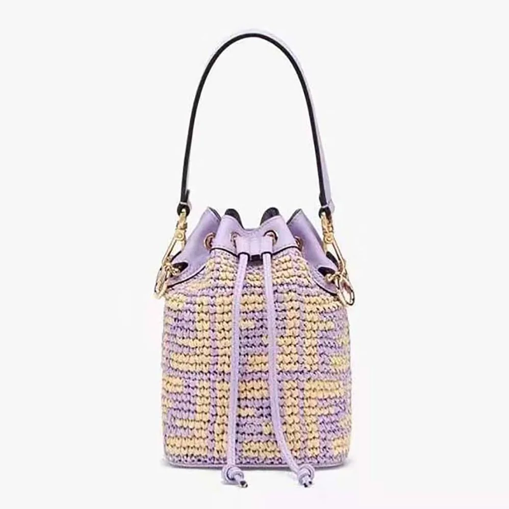 Fendi Mon Tresor Raffia Mini-Bag for Women in Purple