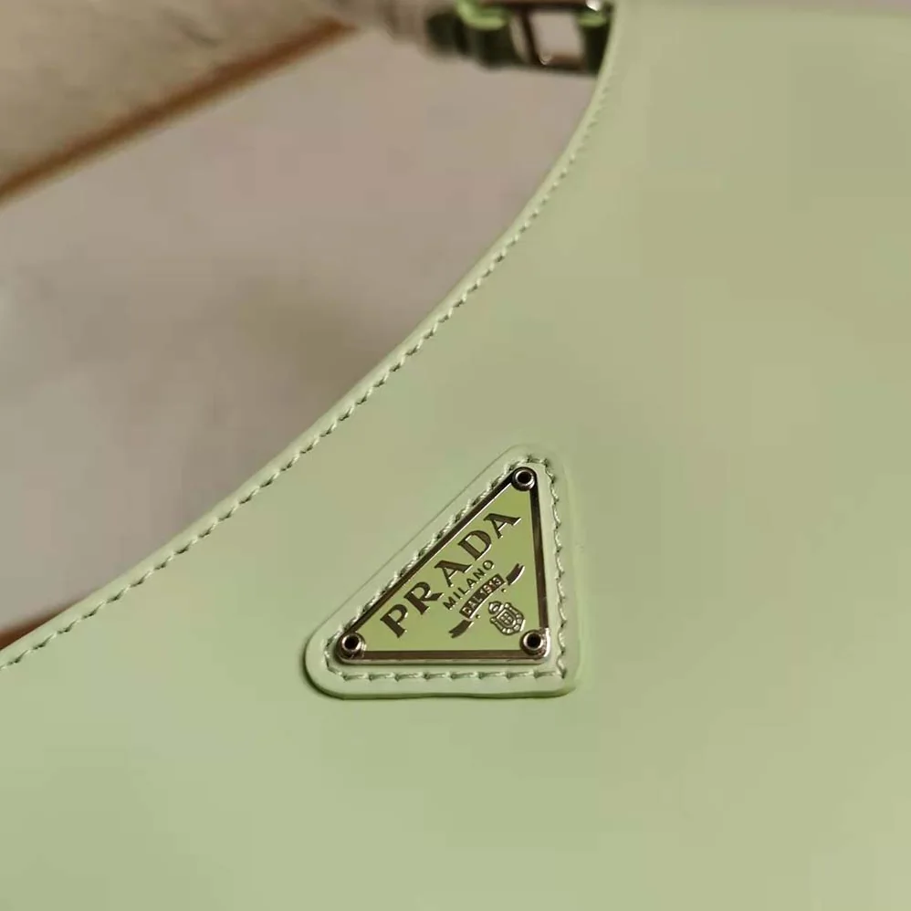 Prada Prada Cleo Brushed Leather Shoulder Bag for Women in Aqua