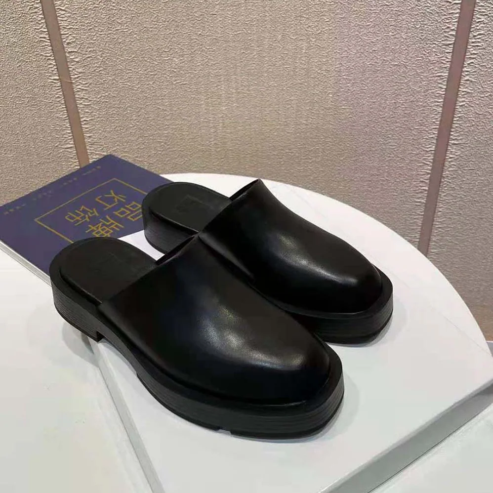 Givenchy Squared Open Loafers in Box Leather for Women in Black