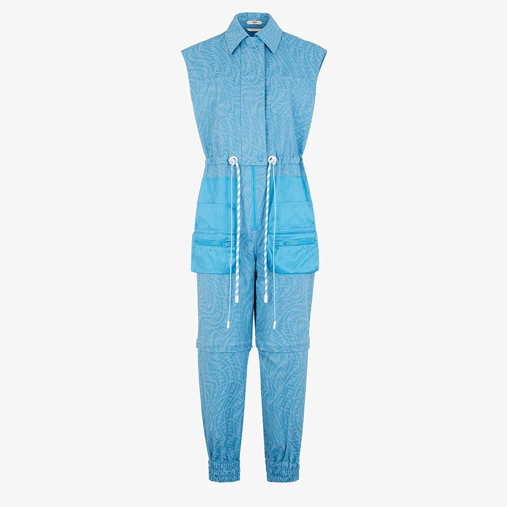Fendi Jumpsuit Light Blue Denim Jumpsuit for Women