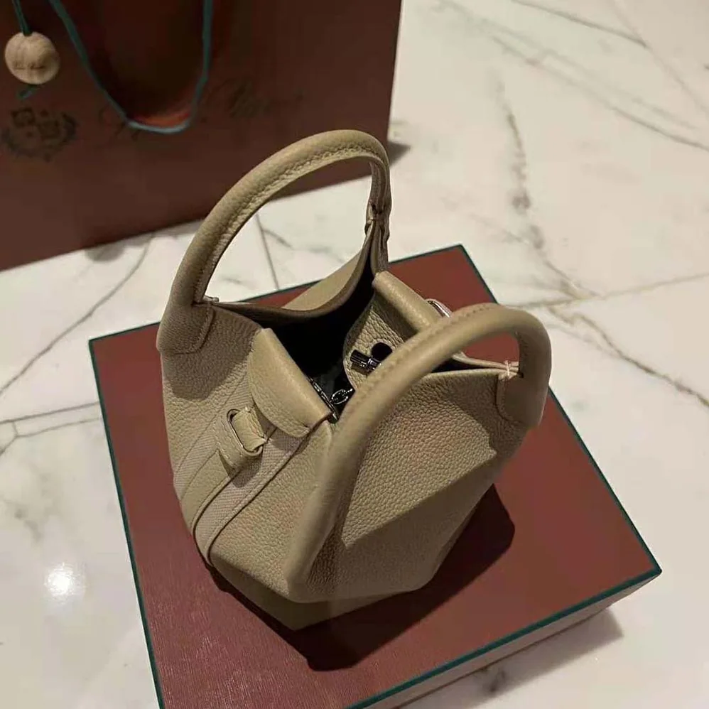 Loro Piana Micro Bale Bag in Calfskin Leather for Women in Beige Loro Piana Micro Bale Bag in Calfskin Leather for Women in Beige
