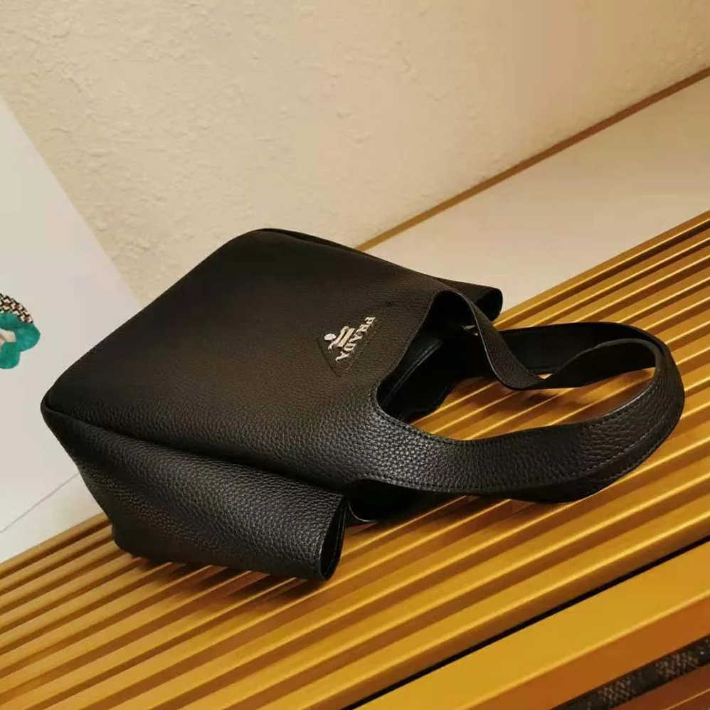 Prada Calf Leather Handbag for Women in Black