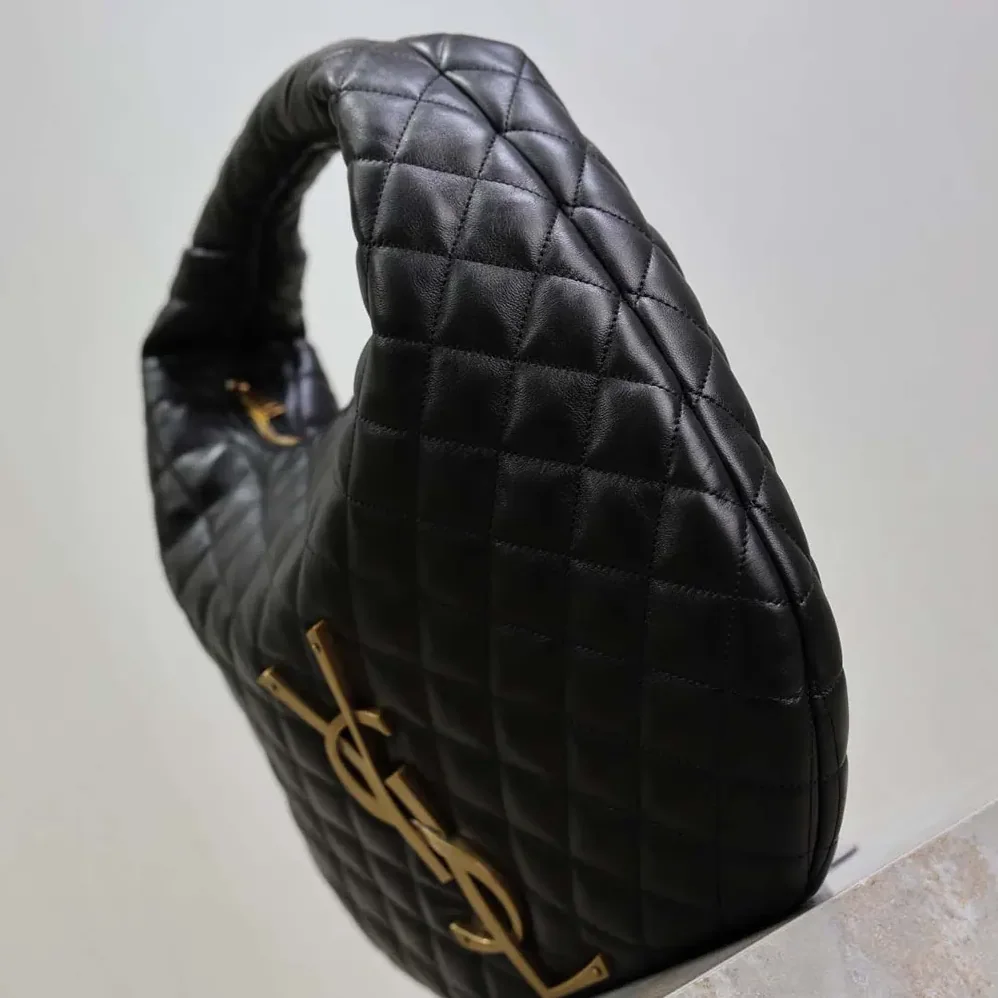 Saint Laurent YSL Icare Hobo In Quilted Nappa for Women in Black Saint Laurent YSL Icare Hobo In Quilted Nappa for Women in Black