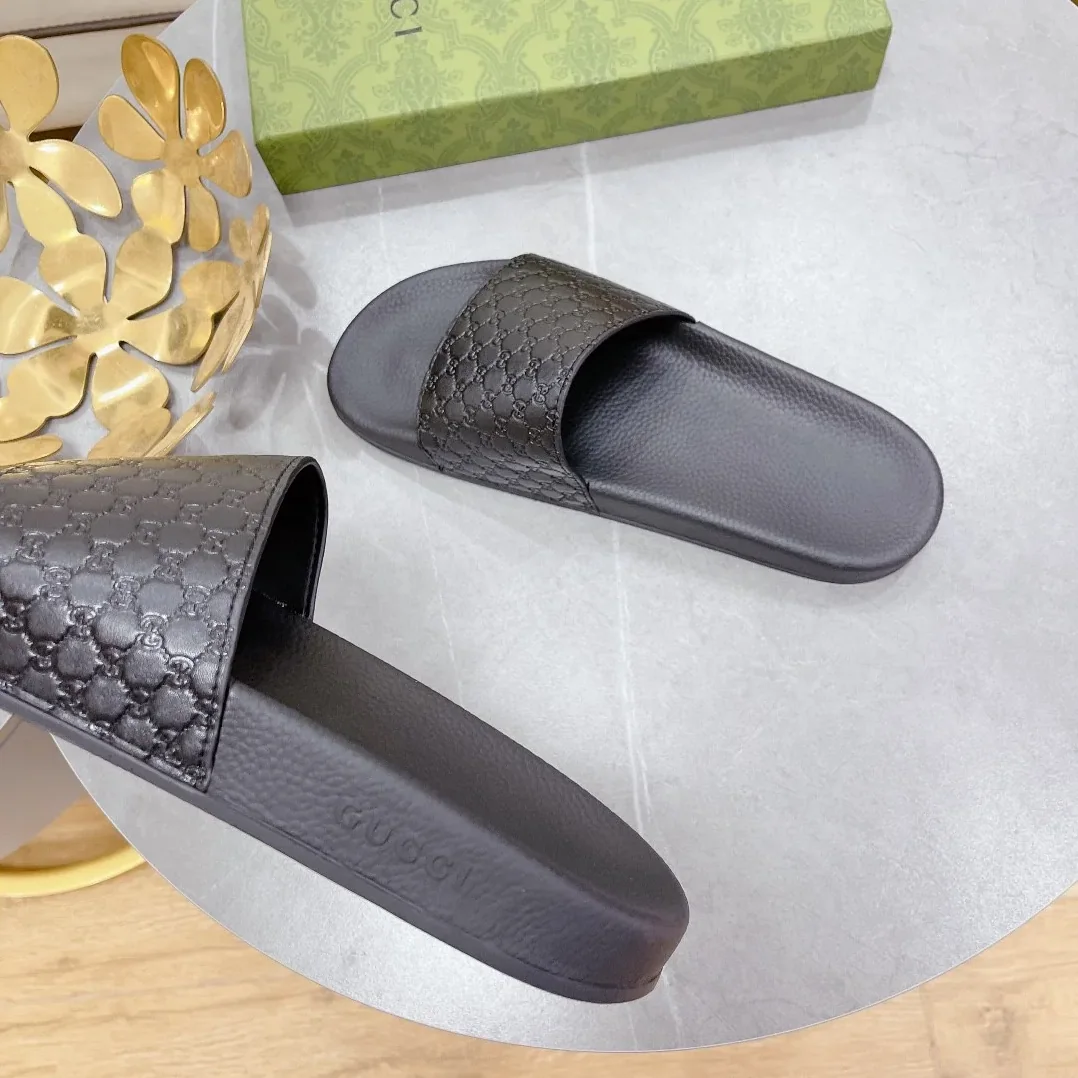 Gucci Embossed GG Slide Sandal Black for Women Gucci Embossed GG Slide Sandal Black for Women