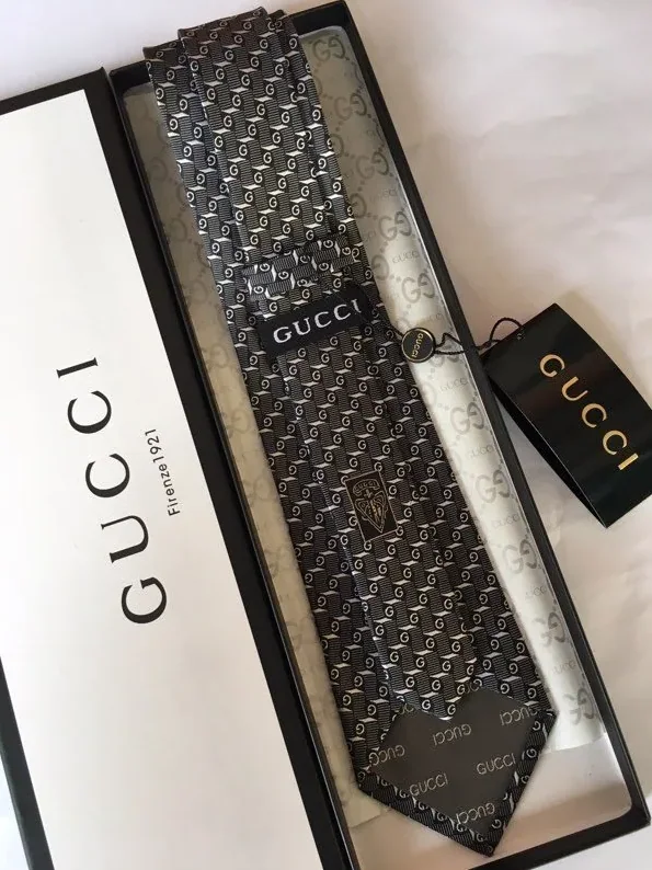 Gucci G Silk Jacquard Tie Dark Grey GG for Men Gucci G Silk Jacquard Tie Dark Grey GG for Men