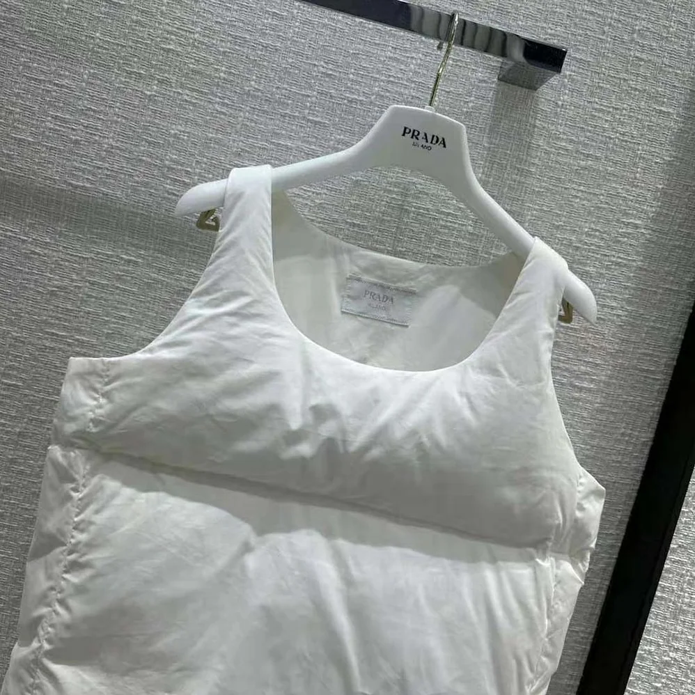 Prada Padded Cotton Top for Men in White