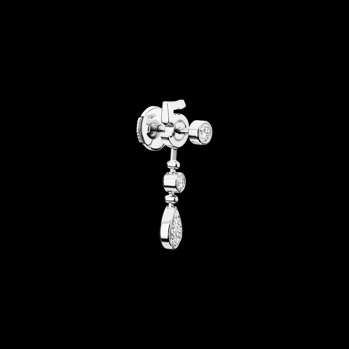 Chanel Eternal N°5 Transformable Earrings White Gold Chanel Eternal N°5 Transformable Earrings White Gold