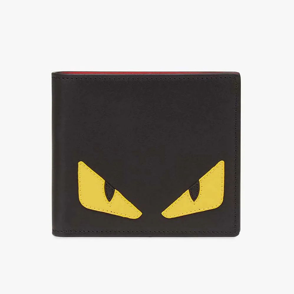 Fendi Wallet Black Leather Horizontal Wallet for Men Fendi Wallet Black Leather Horizontal Wallet for Men