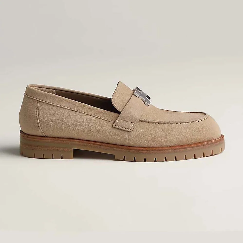 Hermes Faubourg Loafer in suede goatskin for Women in Beige Hermes Faubourg Loafer in suede goatskin for Women in Beige