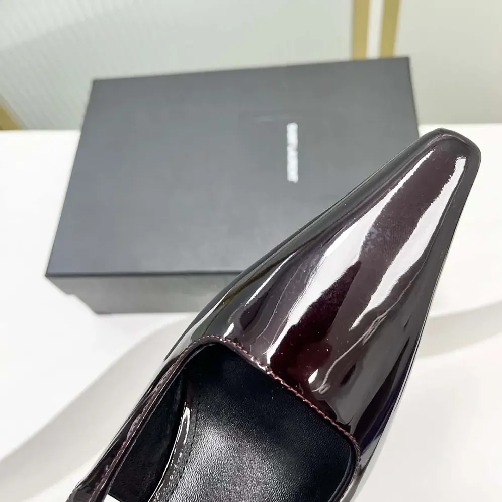 Saint Laurent YSL Lee Slingback Pumps in Patent Leather for Women Saint Laurent YSL Lee Slingback Pumps in Patent Leather for Women