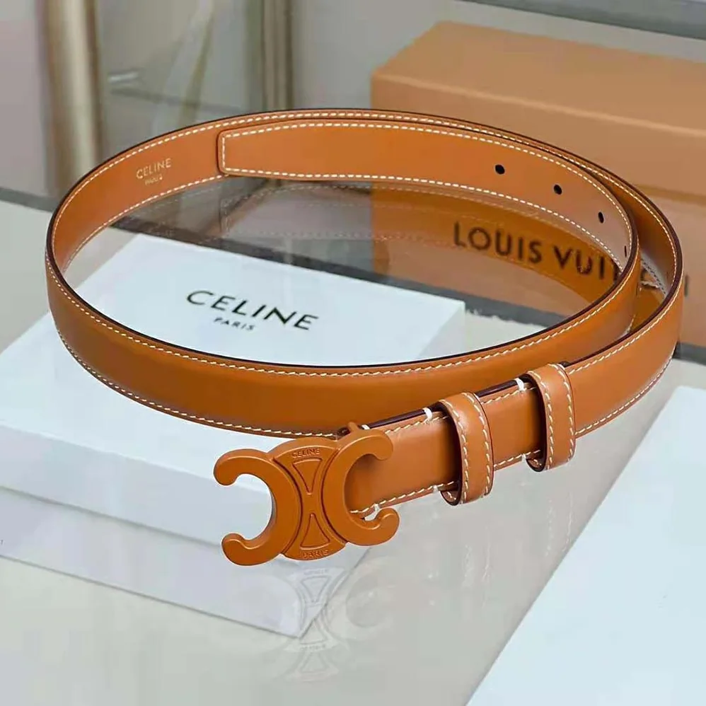 Celine Medium Cuir Triomphe Belt in Natural Calfskin for Women Celine Medium Cuir Triomphe Belt in Natural Calfskin for Women