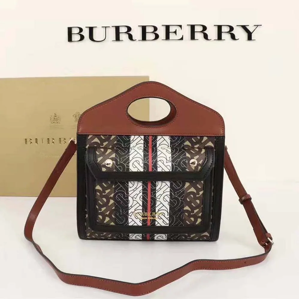 Burberry Mini Monogram Stripe E for Women in canvas Pocket Bag Burberry Mini Monogram Stripe E for Women in canvas Pocket Bag