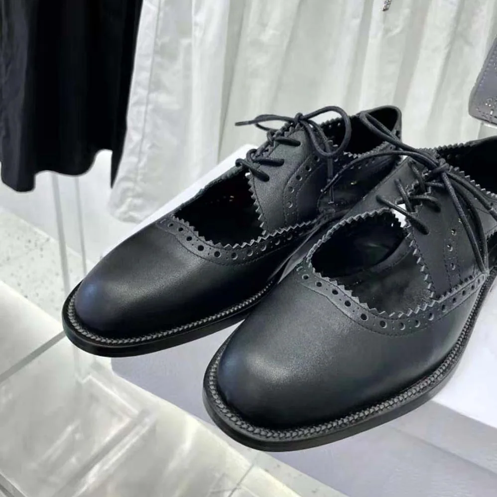 Dior Teddy-d Derby Black Perforated Calfskin for Women