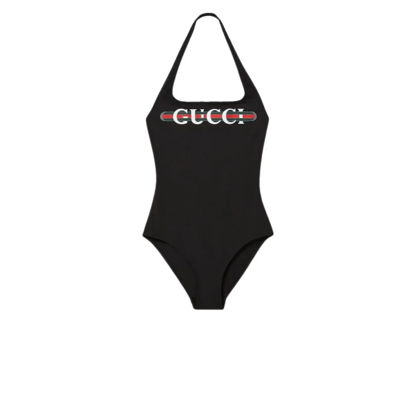 Gucci Sparkling Jersey Swimsuit With Print Black