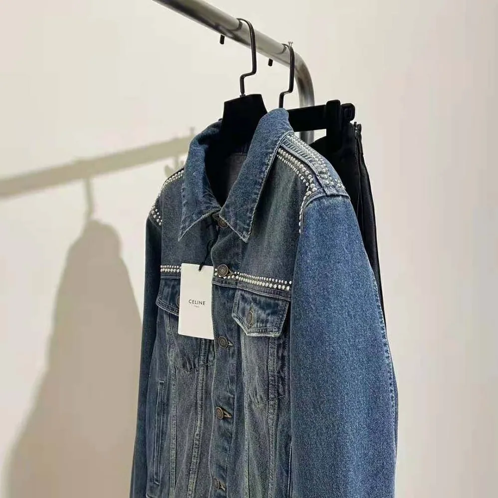 Celine Le Palace Trucker Jacket in Dark Union Wash for Men