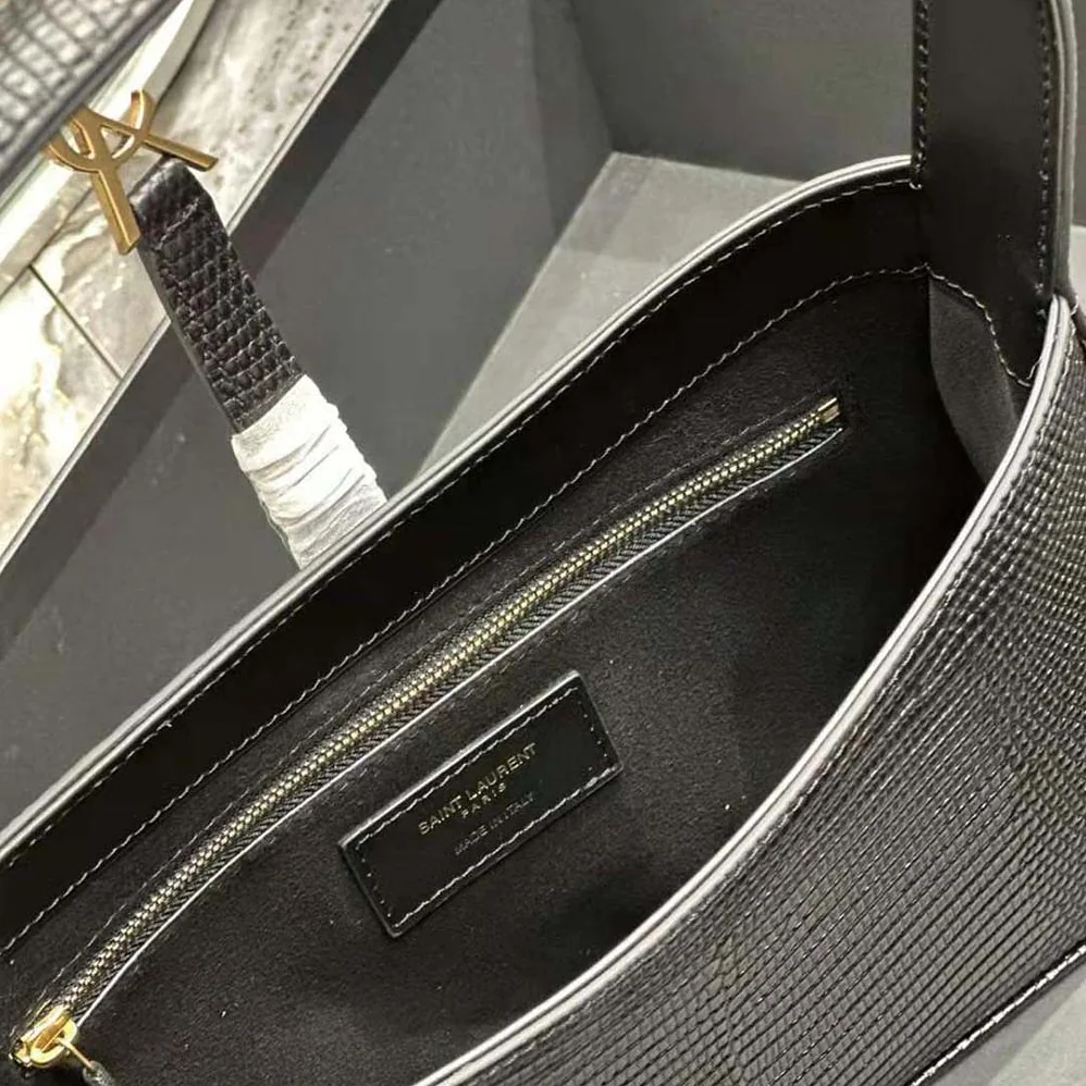Saint Laurent YSL Le 5 à 7 Mini in Lizard for Women in Black