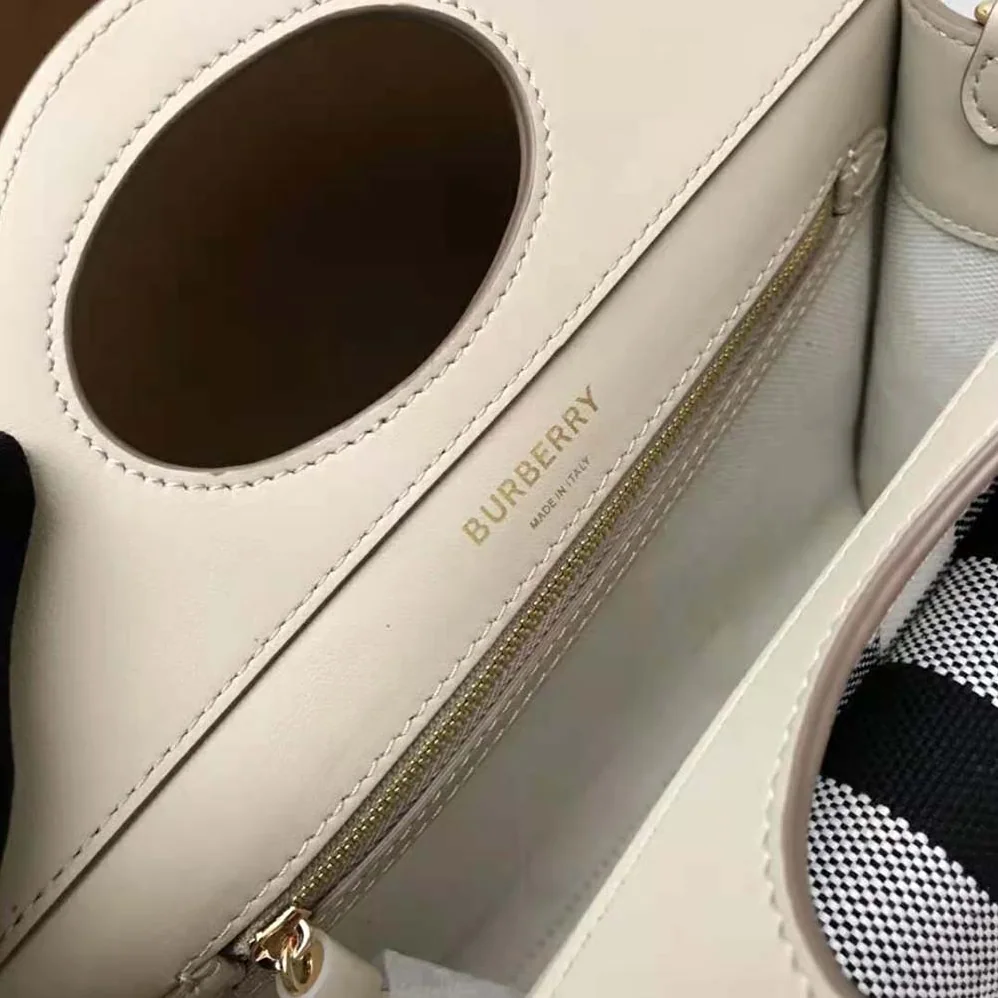 Burberry Mini Check Canvas and Leather Pocket Bag for Women Burberry Mini Check Canvas and Leather Pocket Bag for Women