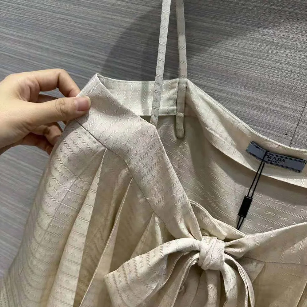 Prada Crêpe de Chine Jacquard Top for Women Prada Crêpe de Chine Jacquard Top for Women