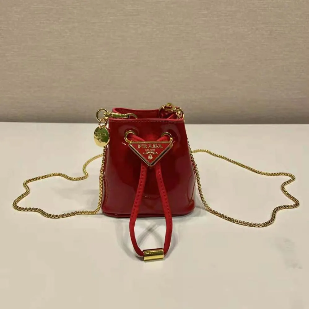 Prada Patent Leather Mini-pouch for Women in Red