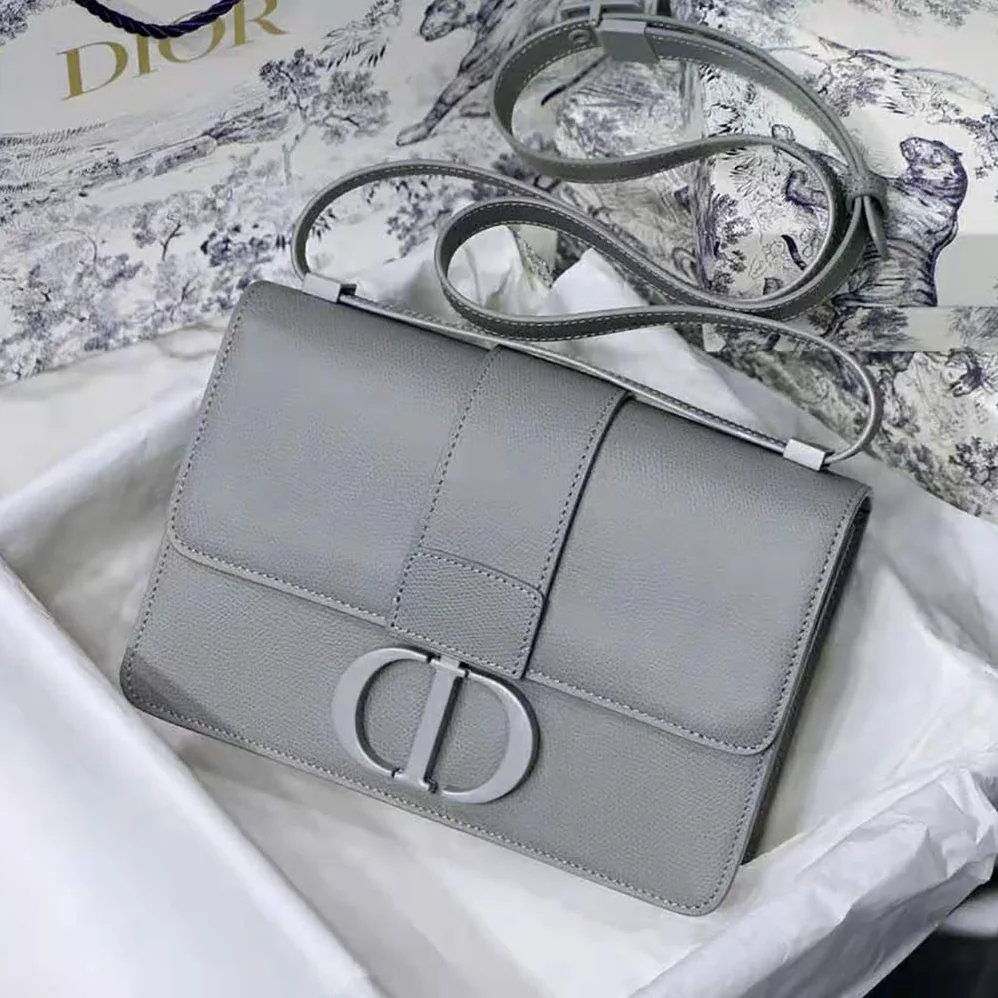 Dior 30 Montaigne Bag Ultramatte Grained Calfskin for Women in Silver Dior 30 Montaigne Bag Ultramatte Grained Calfskin for Women in Silver
