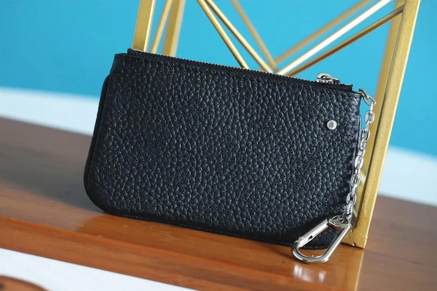 Louis Vuitton Key Pouch Mahina Black Louis Vuitton Key Pouch Mahina Black