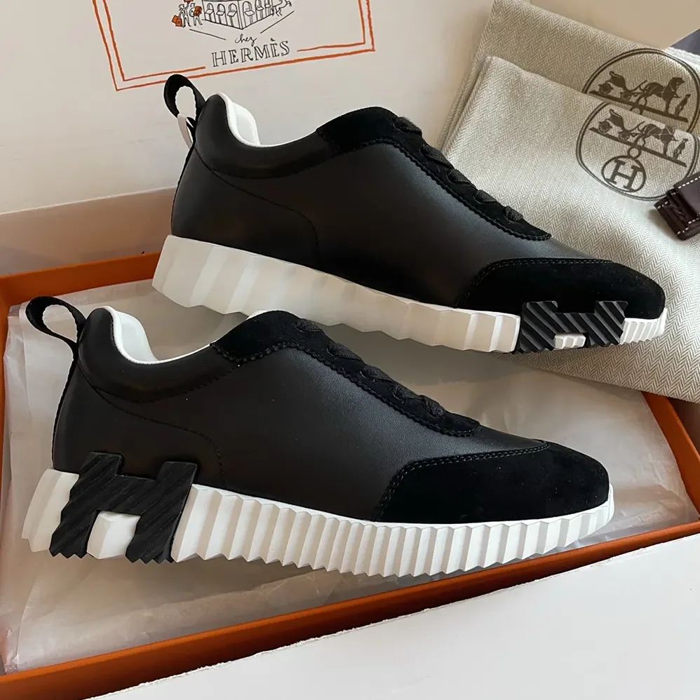 Hermes Bouncing Sneaker-Black H242250Z for Unisex Hermes Bouncing Sneaker-Black H242250Z for Unisex