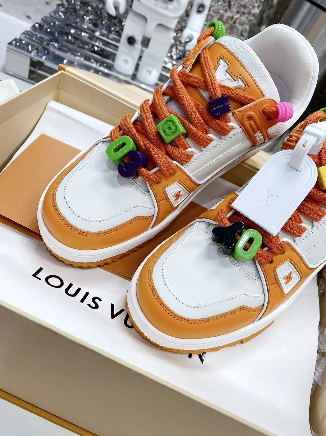Louis Vuitton LV Trainer Sneaker Orange Louis Vuitton LV Trainer Sneaker Orange