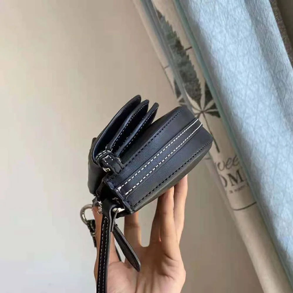 Burberry Mini Leather Double Olympia Bag for Women in Black Burberry Mini Leather Double Olympia Bag for Women in Black