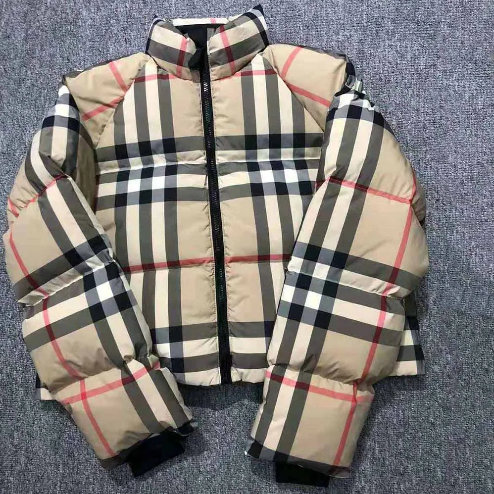 Burberry Check Recycled Polyester Cropped Puffer Jacket for Women Burberry Check Recycled Polyester Cropped Puffer Jacket for Women