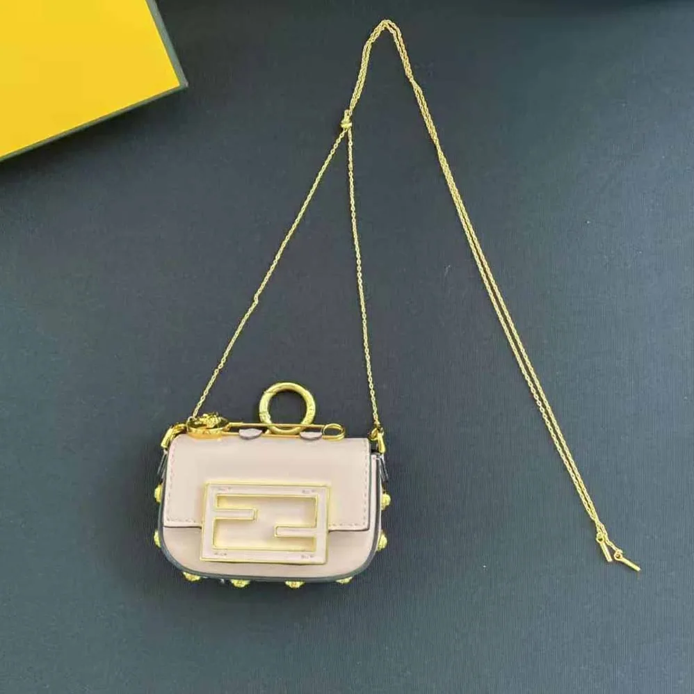 Fendi Nano Baguette Charm Fendace Pink Leather Charm for Women Fendi Nano Baguette Charm Fendace Pink Leather Charm for Women