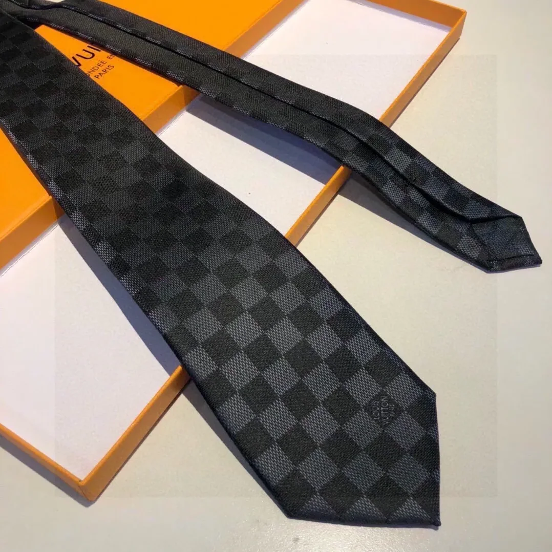 Louis Vuitton Damier Classique Tie Black LV for Men Louis Vuitton Damier Classique Tie Black LV for Men