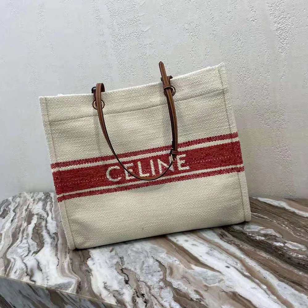 Celine Squared Cabas Celine in Plein Soleil Textile and Calfskin for Women Celine Squared Cabas Celine in Plein Soleil Textile and Calfskin for Women