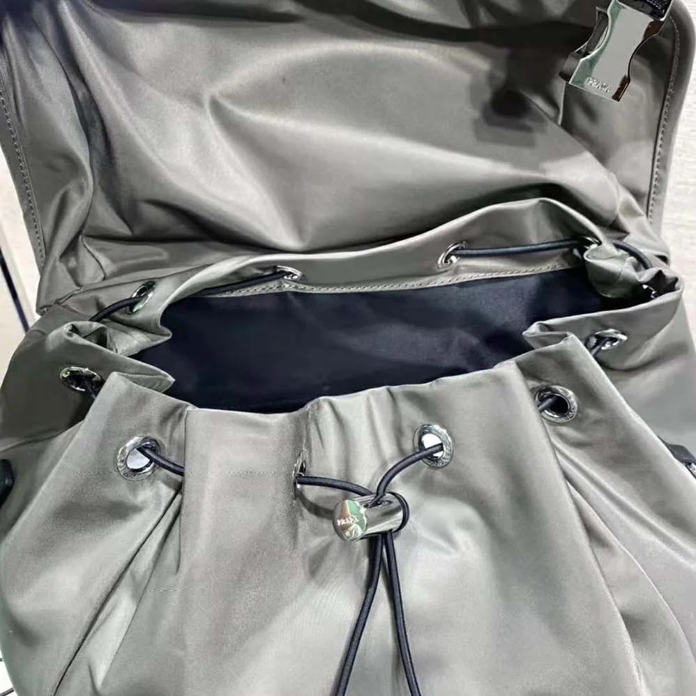 Prada Re-Nylon and Saffiano Leather Backpack for Men in Silver Prada Re-Nylon and Saffiano Leather Backpack for Men in Silver
