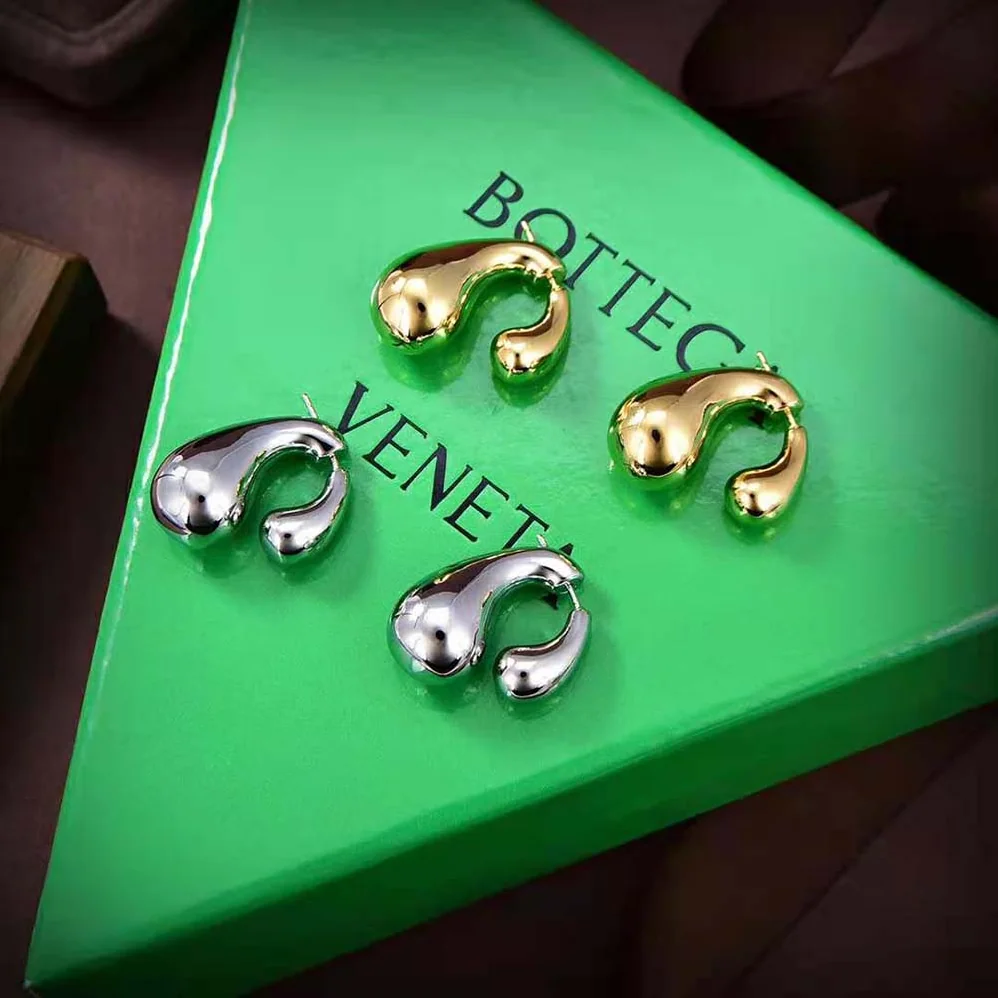 Bottega Veneta Drop Earrings in Sterling Silver for Women Bottega Veneta Drop Earrings in Sterling Silver for Women