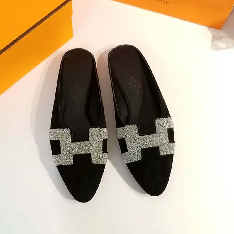 Hermes Roxane Mule Shoes Black for Women Hermes Roxane Mule Shoes Black for Women