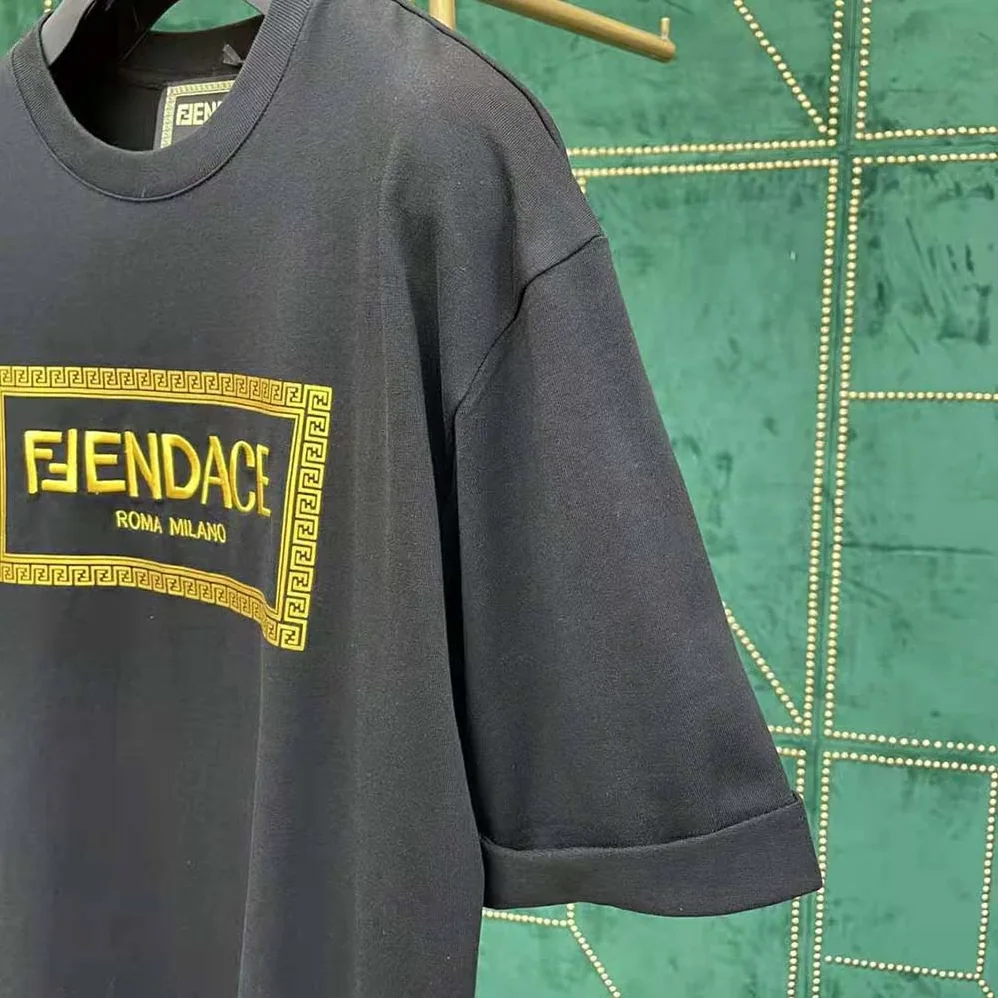Fendi Fendace Logo Black Jersey T for Men in shirt Fendi Fendace Logo Black Jersey T for Men in shirt