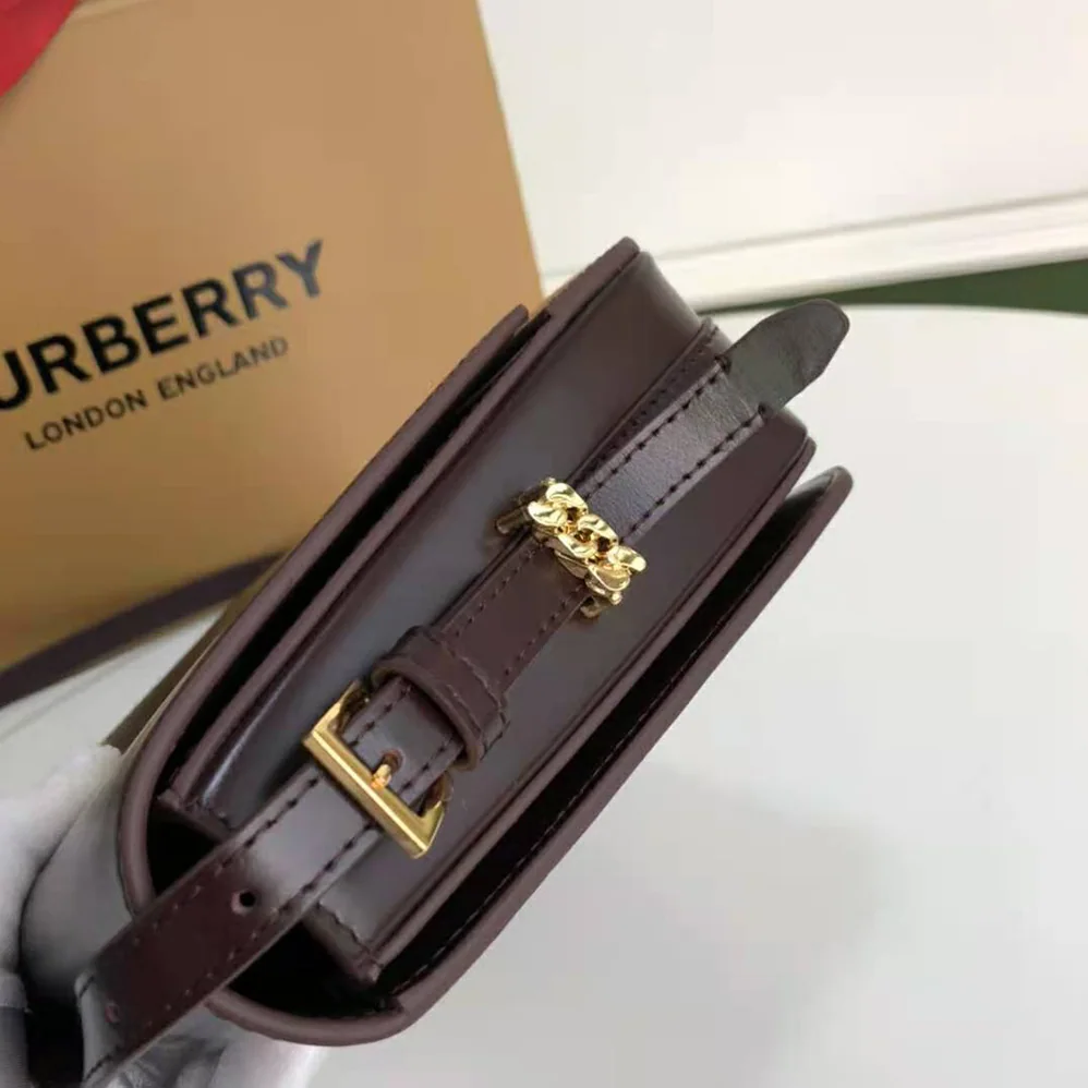 Burberry Small Two-tone Leather Grace Bag for Women in Maroon