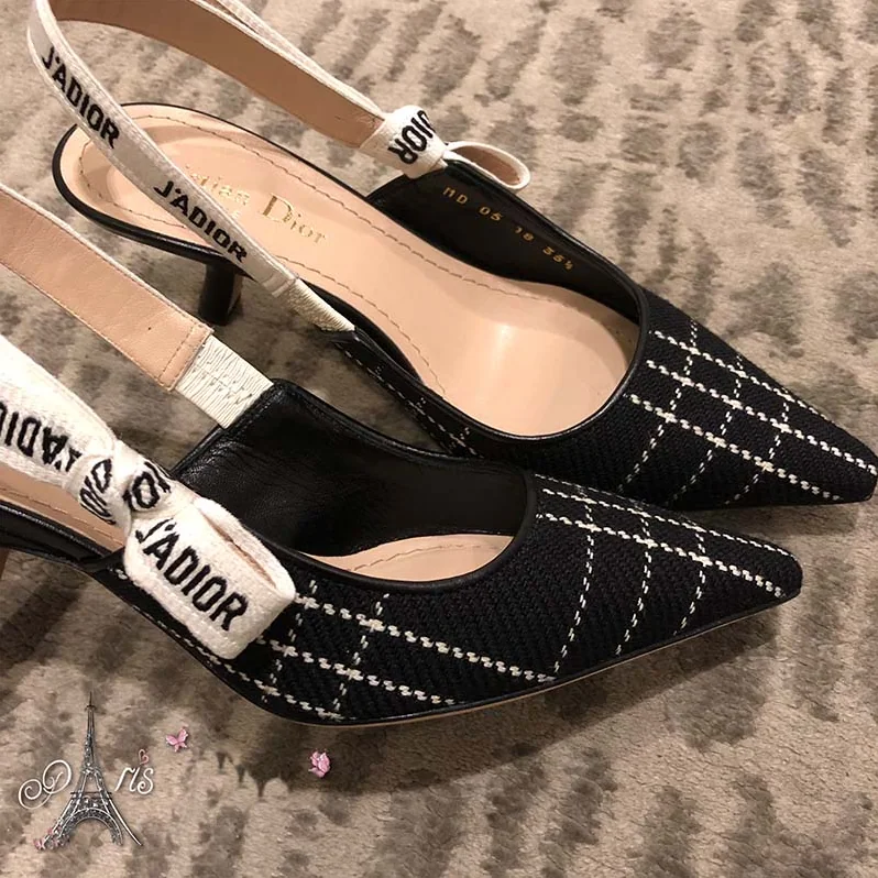 Dior J'adior Tartan Wool High-Heeled Shoe 65mm Heel for Women