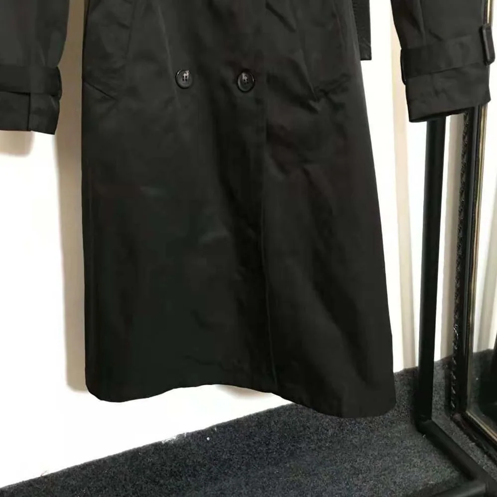 Prada Re-Nylon Gabardine Trench Coat for Women in Black Prada Re-Nylon Gabardine Trench Coat for Women in Black