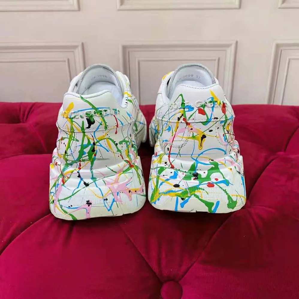 Dolce Gabbana D&G Mixed-Materials Daymaster Sneakers for Men in White Dolce Gabbana D&G Mixed-Materials Daymaster Sneakers for Men in White