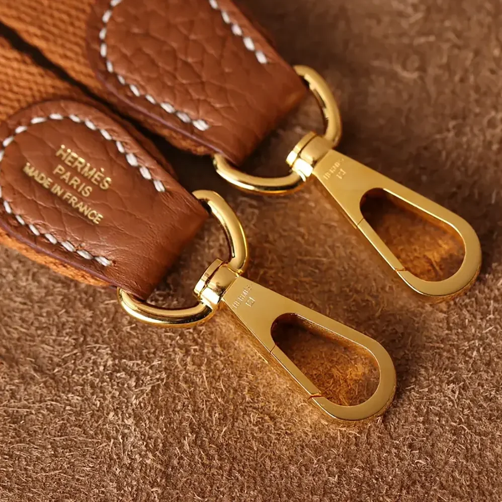 Hermes Evelyne 16 Amazone in Clemence Leather for Women in Brown/Gold