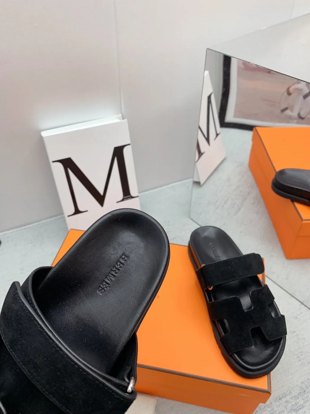 Hermes Chypre Sandal Black Hermes Chypre Sandal Black
