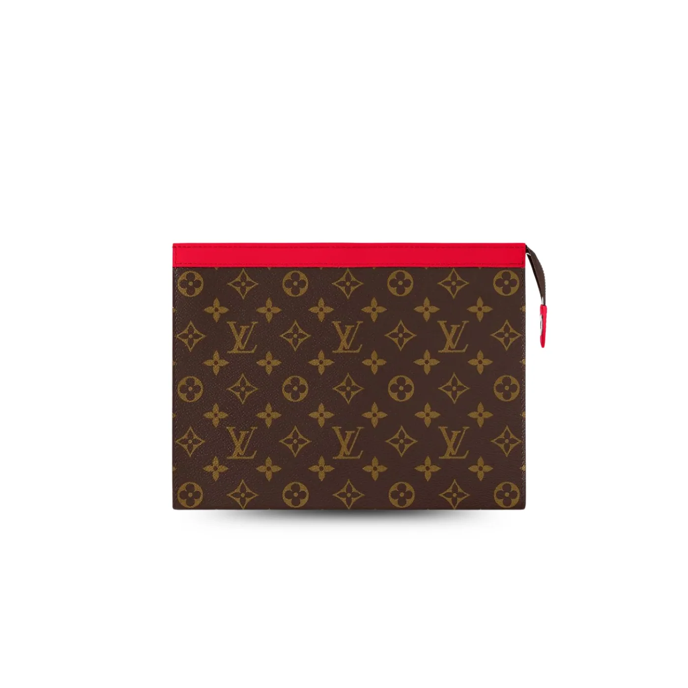 Louis Vuitton Pochette Voyage MM Pouch in Red Silver Hardware Louis Vuitton Pochette Voyage MM Pouch in Red Silver Hardware