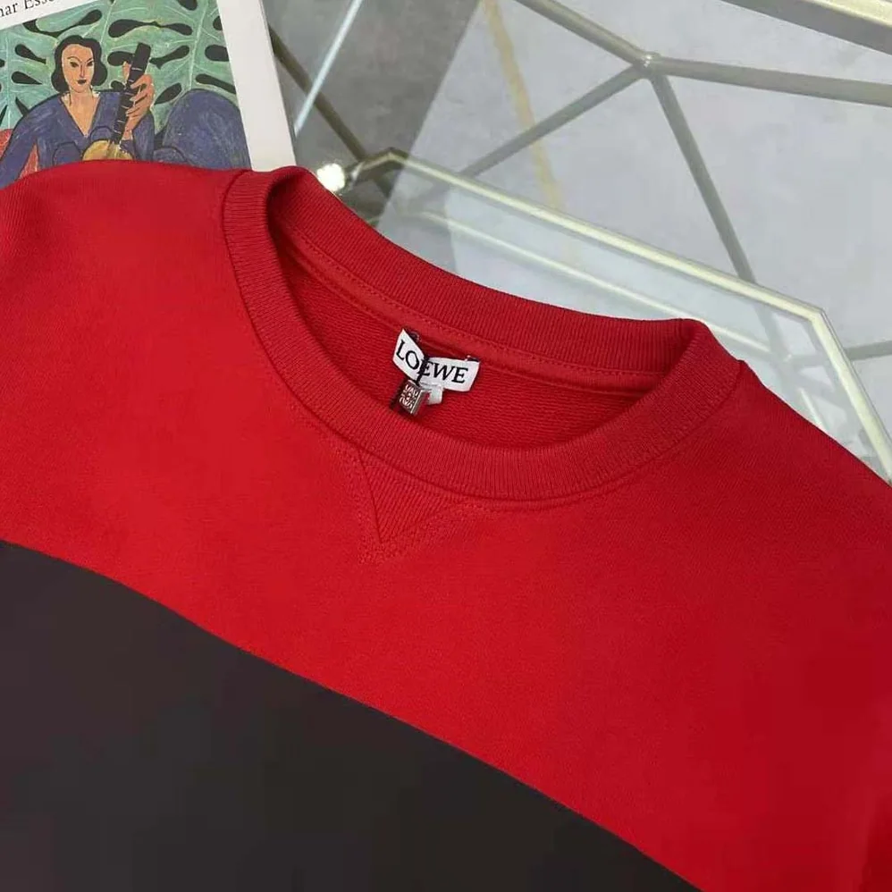 Loewe Ceramic Print Sweatshirt in Cotton for Women in Red