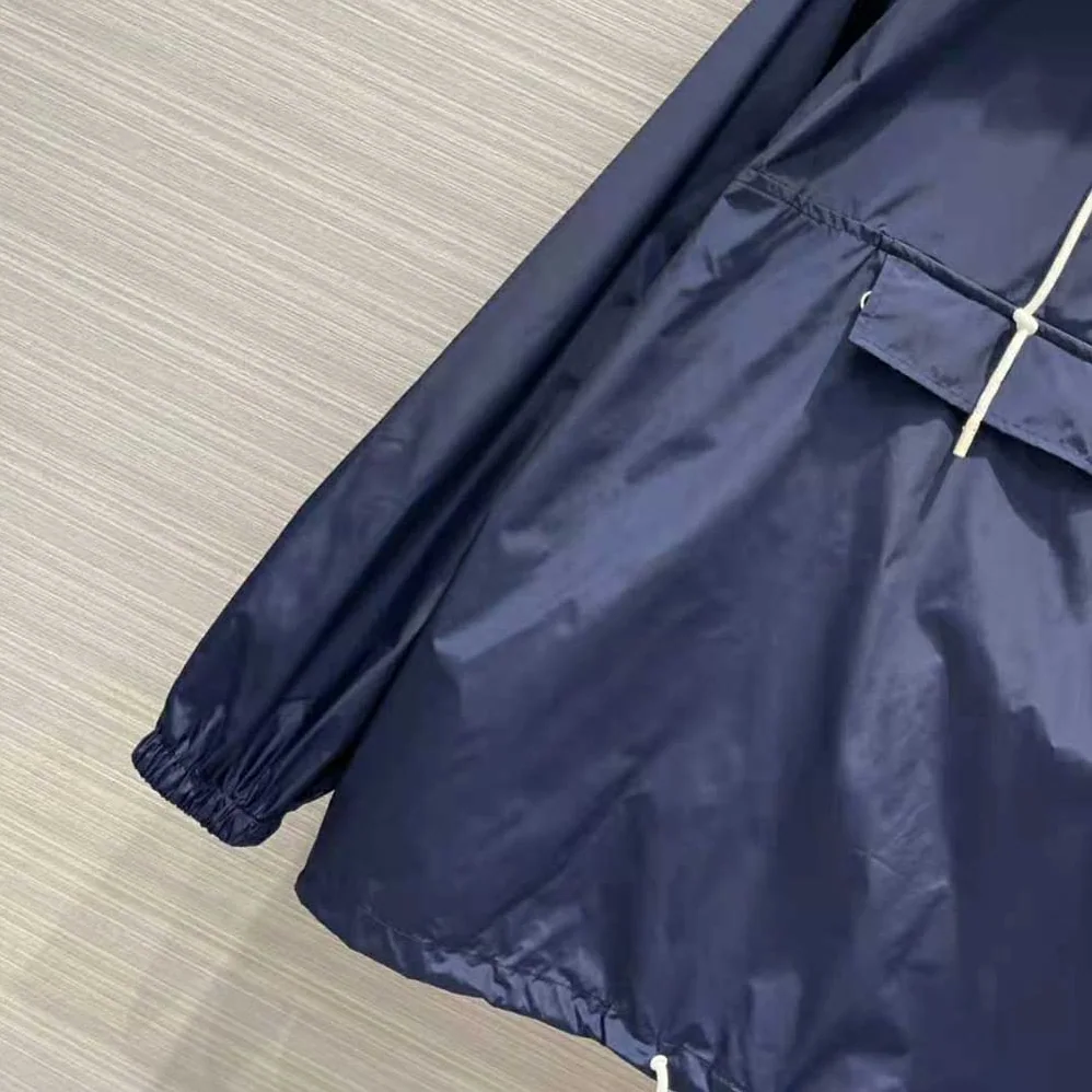 Celine Windbreaker in Lightweight Nylon for Women in Blue